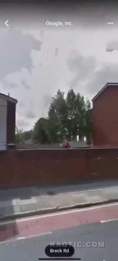 guy gets caught by a map cam walking his doggy....