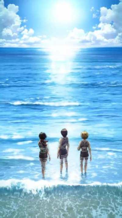 Eren, Mikasa & Armin (live wallpaper by BlueSlime25)