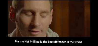 Lionel messi on Nat Phillips, 2021