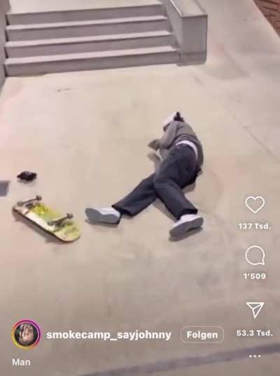 To do a trick on the skateboard