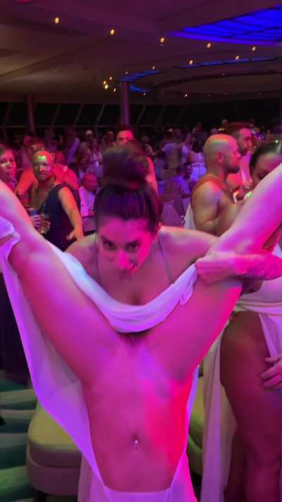 Handstand in the middle of a raging party