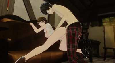 (Sound Warning) Makoto letting Joker through the back entrance.