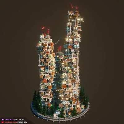 a recreation of The Stacks from Ready Player One