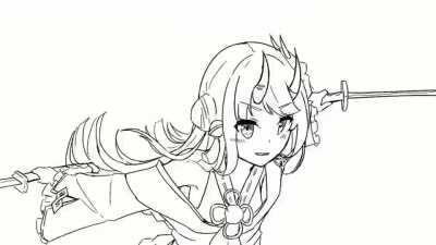 Nakiri Ayame at Battle (I Animations) with added sound effects