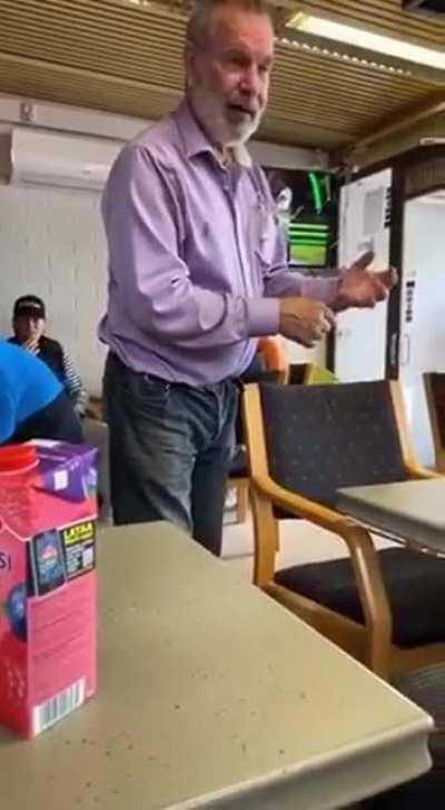 a Finnish alcoholic drinks hand sanitizer in a pizza place and becomes a ninja