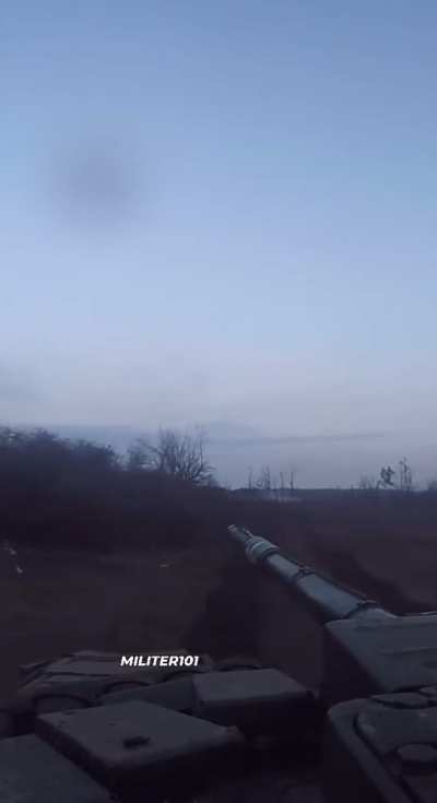 Near miss for a tank in the Ukraine War. 