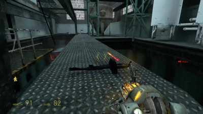 Fun fact: Items (medkits/batteries/guns) can freeze crossbow bolts