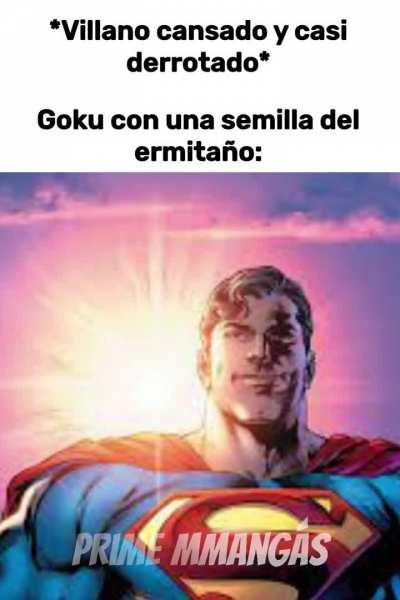Goku cuando el villano queda sin energia