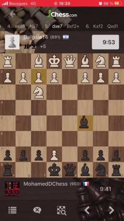 I just love being a 900 and seeing my opponent play d4. Works every time