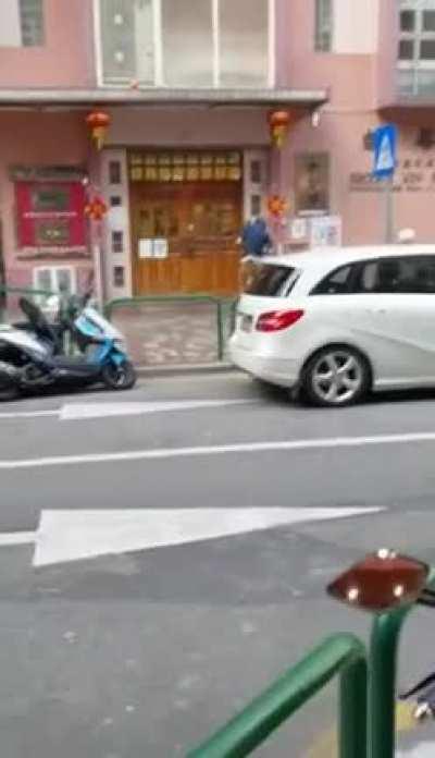 POS attempts to burn down a school and gets his nuts roasted.