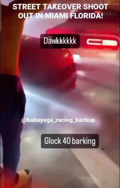 Man Gets His Car Hit In A Street Takeover And Starts Firing In Miami 