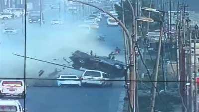 Driver hits electrical wires after being ejected from the car