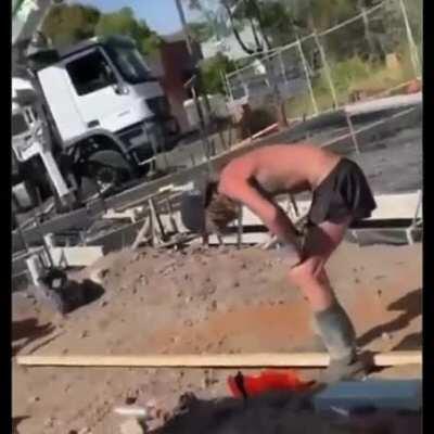 HMB while I hit this spray paint can with a shovel