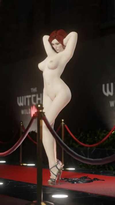 Triss wardrobe malfunction (Zmsfm) [The Witcher 3]