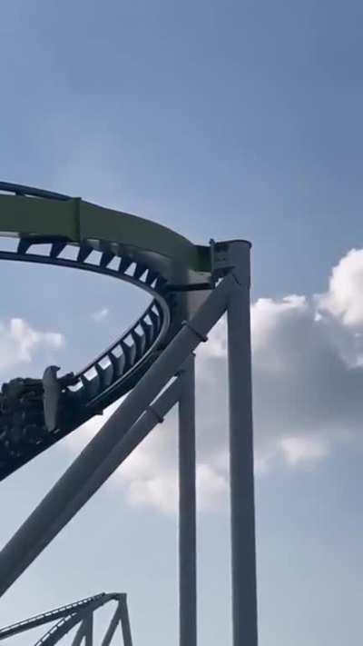 Structural failure of support beam on Fury 325 at Carowinds amusement park - June 30th, 2023. Ride was shut down after a guest reported the crack. 