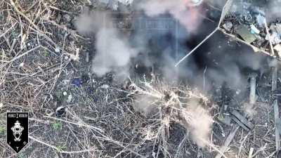 Ua pov - 1st Assault Battalion engages Russian troops next to their destroyed truck. Graphic