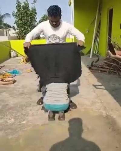 How he walks away...