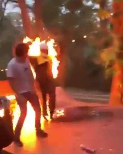 Landing a varial kickflip 