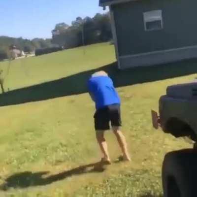 Idiot discovers the concept of recoil 