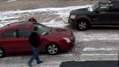 A little road rage helps warm things up on a cold morning 