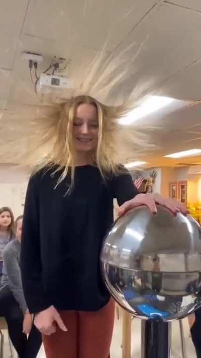 Static charge: Blonde demonstration
