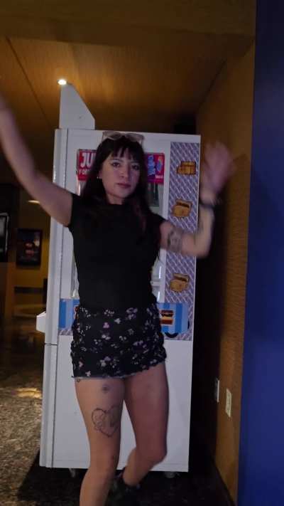 Left a little something on the security cameras for the guard to watch later