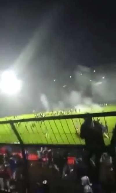 More detailed footage of tear gas fired into stand during kanjuruhan stadium tragedy