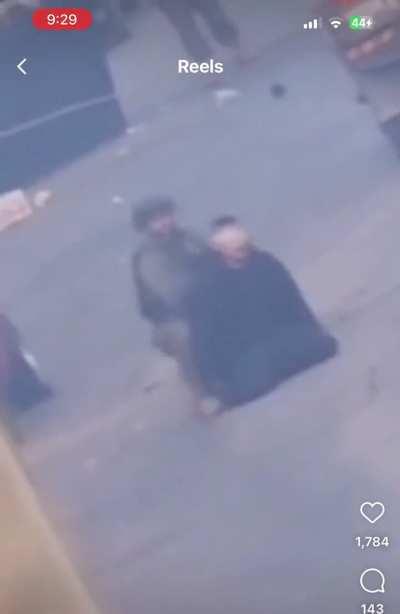 IDF soldier uses an arrested as human shield in Hazma, West Bank 11/09/2023