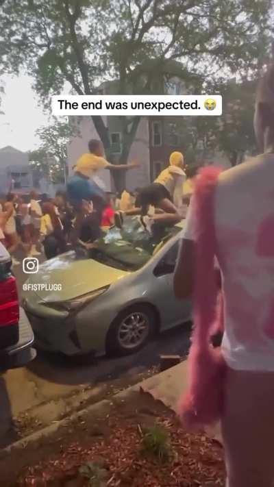 Jumping and twerking on cars