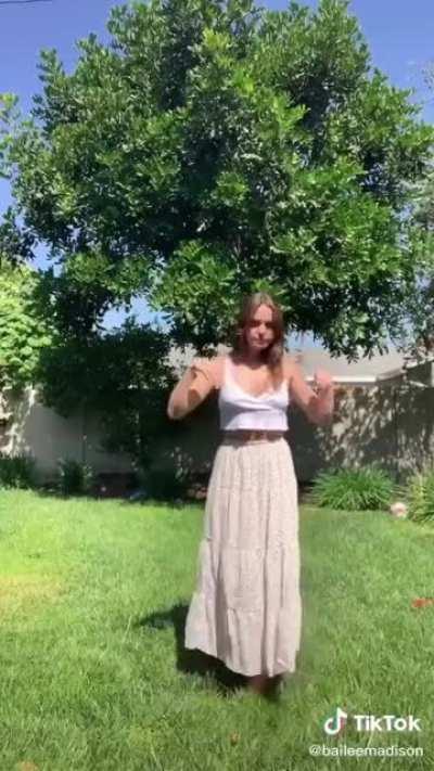 Dancing to her favorite TV Show's theme song growing up, The Backyardigans on her Tiktok