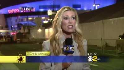 News reporter Serene Branso suffered a migraine aura while she was broadcasting live. Migraine Aura can effect vision, speech, and other cognitive issues.