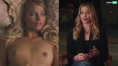 Margot Robbie Clothed vs Unclothed