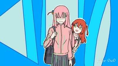 Bocchi the rock opening in paint