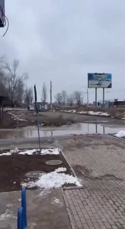 Outside POV of Ukrainian drone hunting Russian SUV, unknown time and location. 