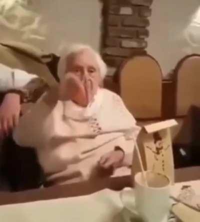 grandma unlocked an old memory. 