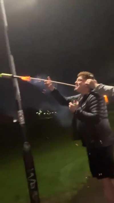 putting a firework in your teeth?