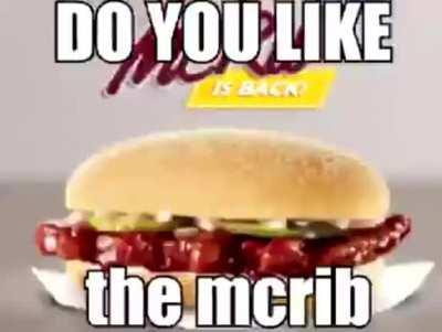 DO YOU LIKE the mcrib