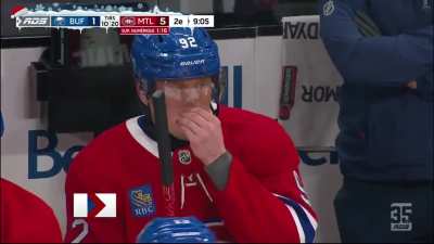 Patrik Laine snipes his third goal of the game to complete the hat trick. He now has 6 goals in 7 games (so far).