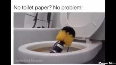No toilet paper
