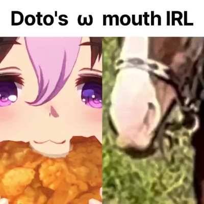 Meisho Doto's cat mouth IRL