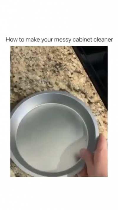 A life hack to make your messy cabinet cleaner