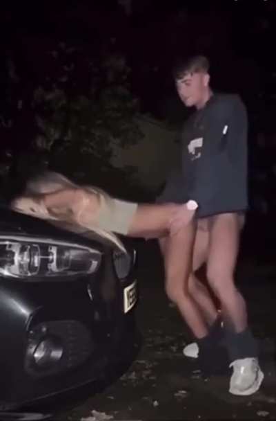 Went to go and pick up my little sis from her friend’s party, I’ve been waiting and waiting in the car, she’s not answering her phone. I get out to go and look for her inside, when as I walk up the driveway.. there she is - pants down, bent over the hood 