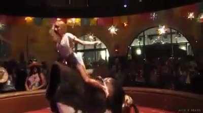 This girls balancing skills