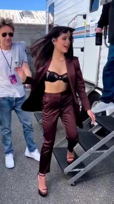 She looks hot just walking down the stairs!