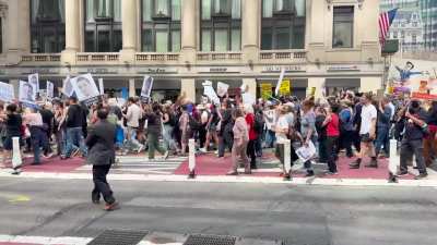 Today’s protest in Bryant Park, NYC