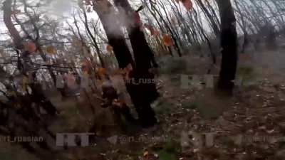 RU POV: GoPro footage of UK mercenary fighting for the UAF being captured by marines from the 810th Marine Brigade in the Kursk region. November 2024.