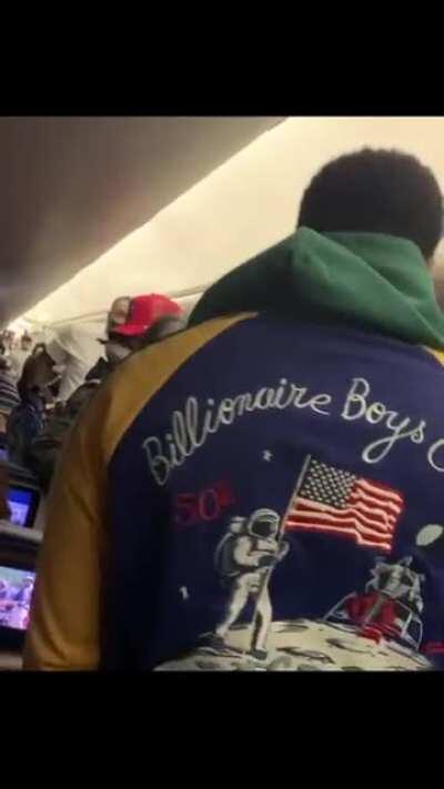 Another day, another anti-masker on a plane. Delta Air Lines flight Miami to Atlanta.