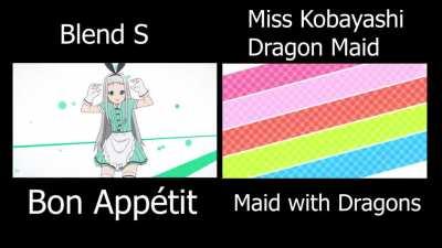 I did a side by side comparison of Bon Appetit and Maid with Dragons