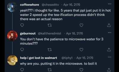 do none of you own a fucking kettle