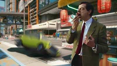Mr Bean visits Cyberbug 2077